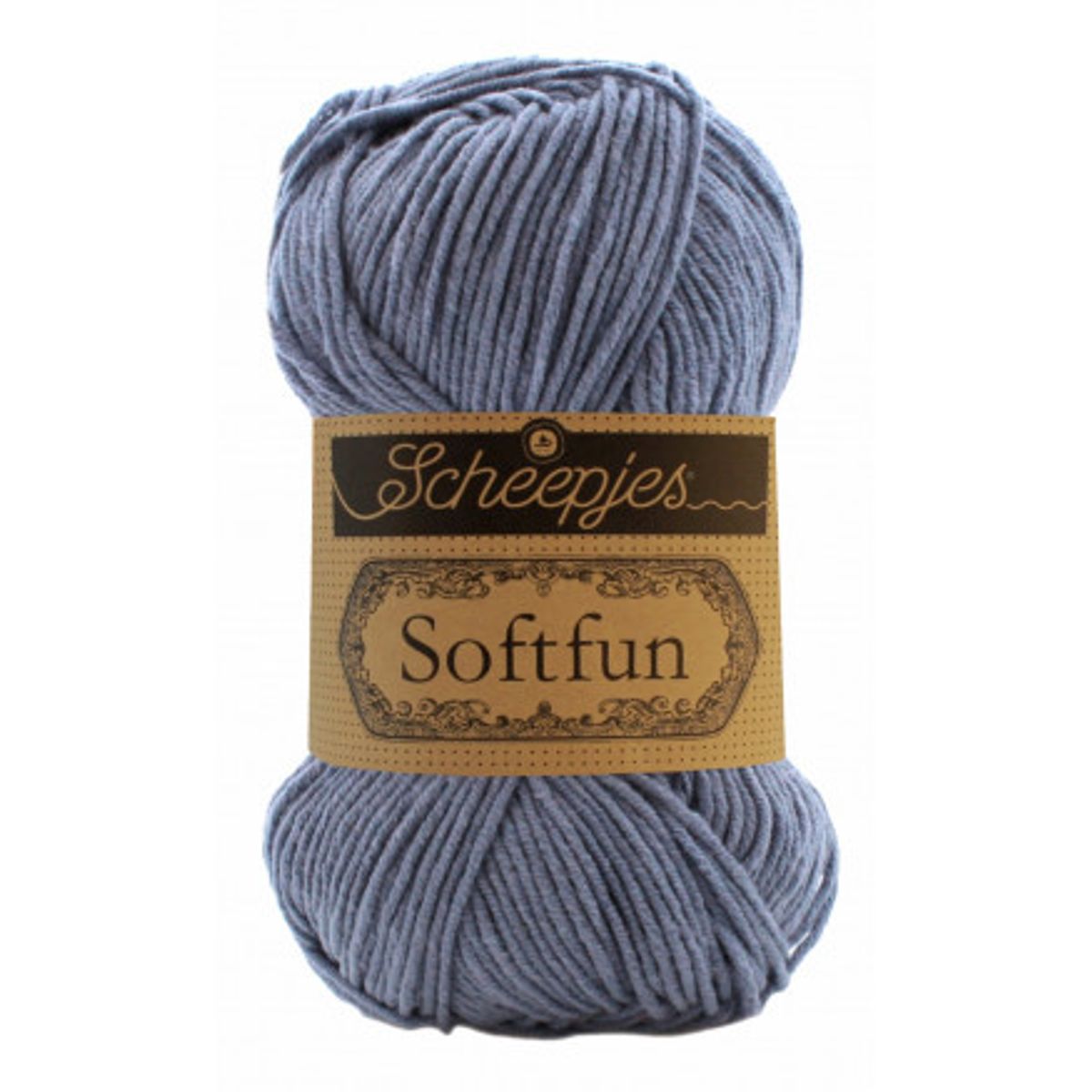 Scheepjes Softfun Garn Unicolor 2602 Blågrå