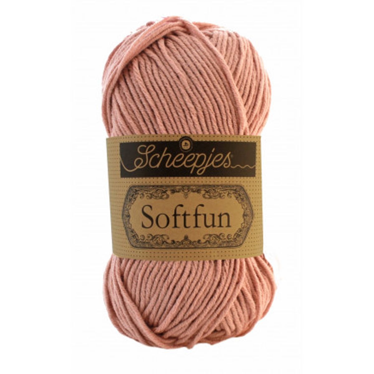 Scheepjes Softfun Garn Unicolor 2612 Lys Gammelrosa