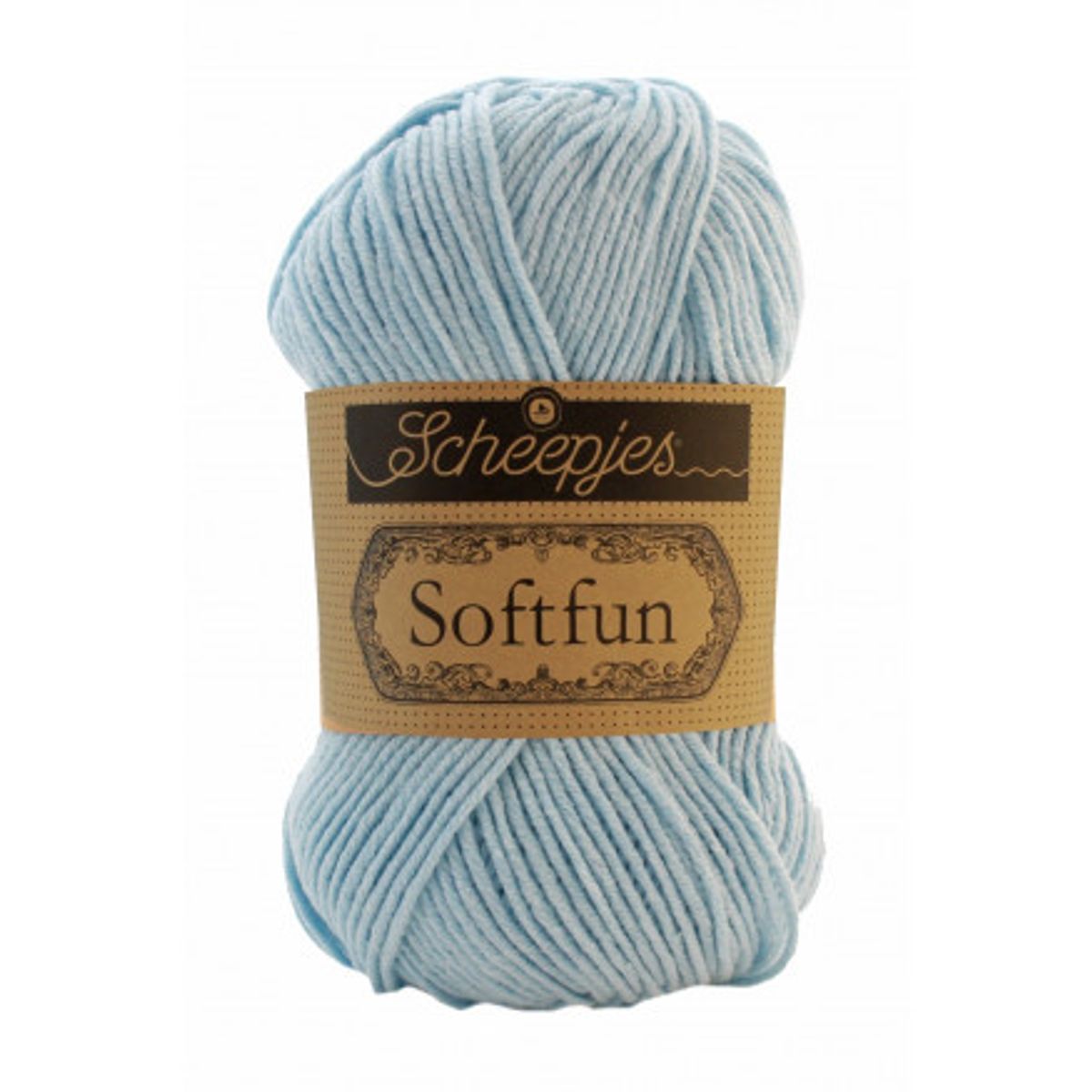 Scheepjes Softfun Garn Unicolor 2613 Isblå