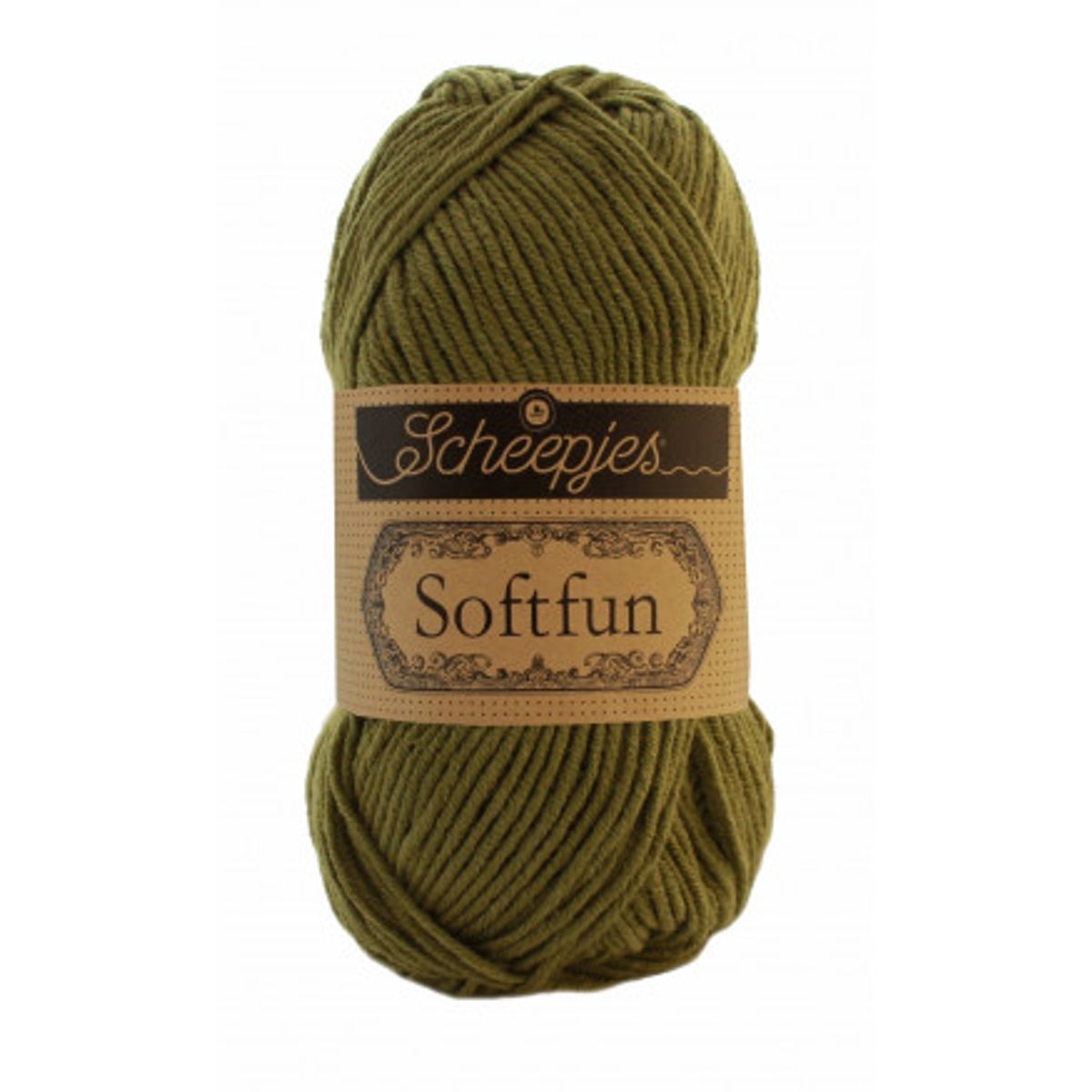 Scheepjes Softfun Garn Unicolor 2616 Mosgrøn