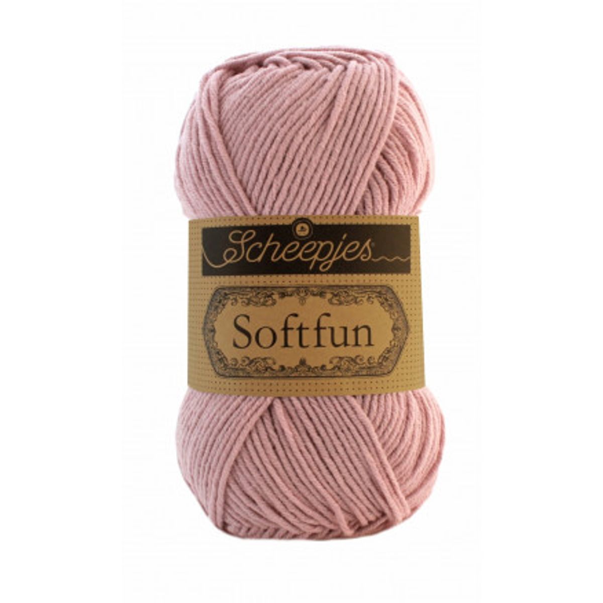 Scheepjes Softfun Garn Unicolor 2618 Støvet Rosa