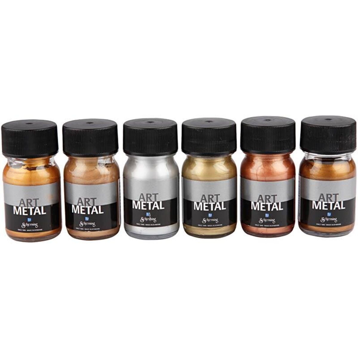 Schjerning Art metal - Metalmaling, 6 x 30 ml.