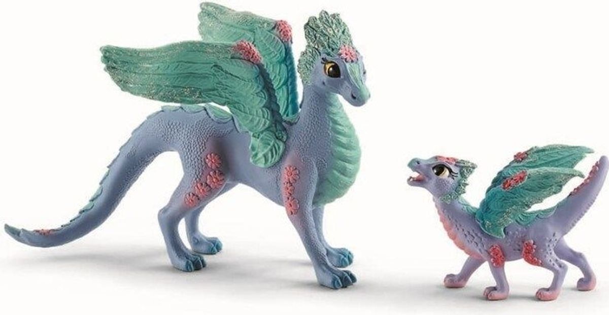 Schleich Bayala - Blomster Drage Mor Og Baby - 70592