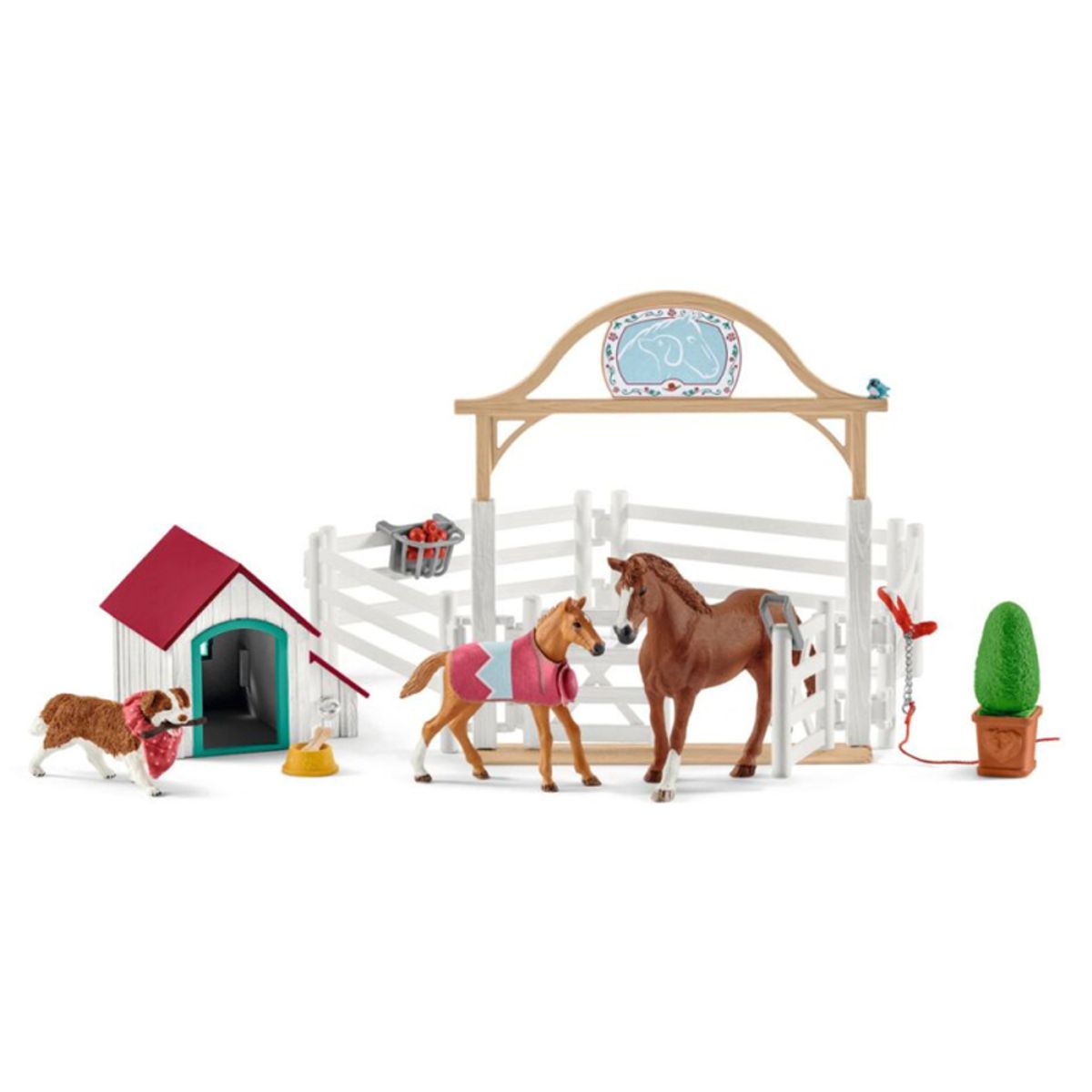 Schleich Horse Club Hannahs Guest Horses and dog