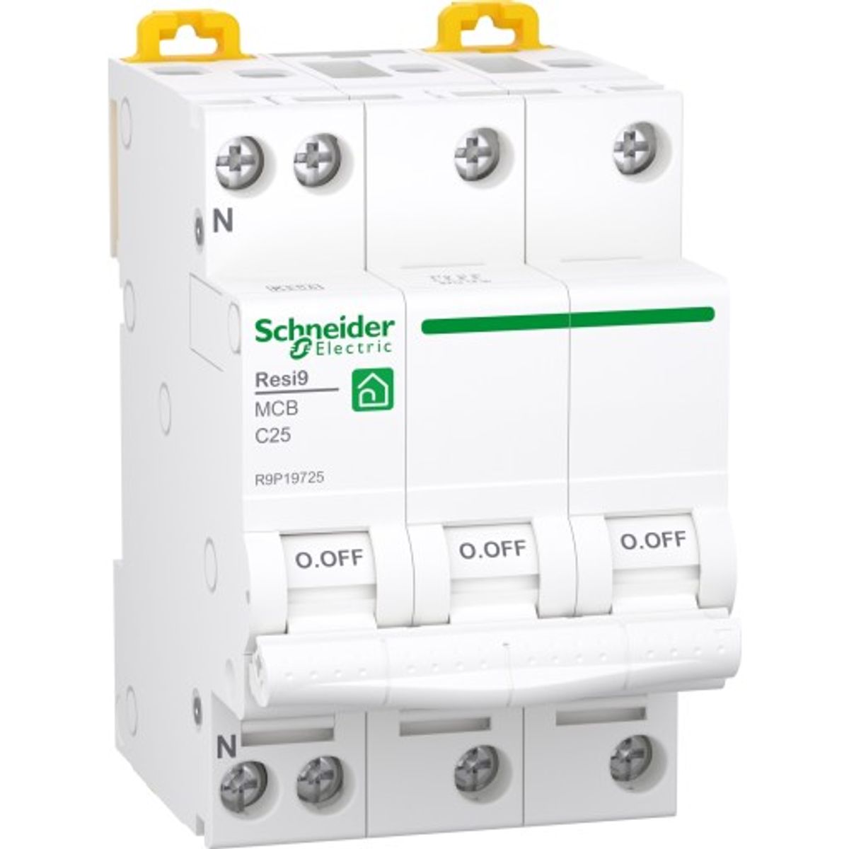 Schneider Electric Resi9 bolig automatsikring C 4P, 25A