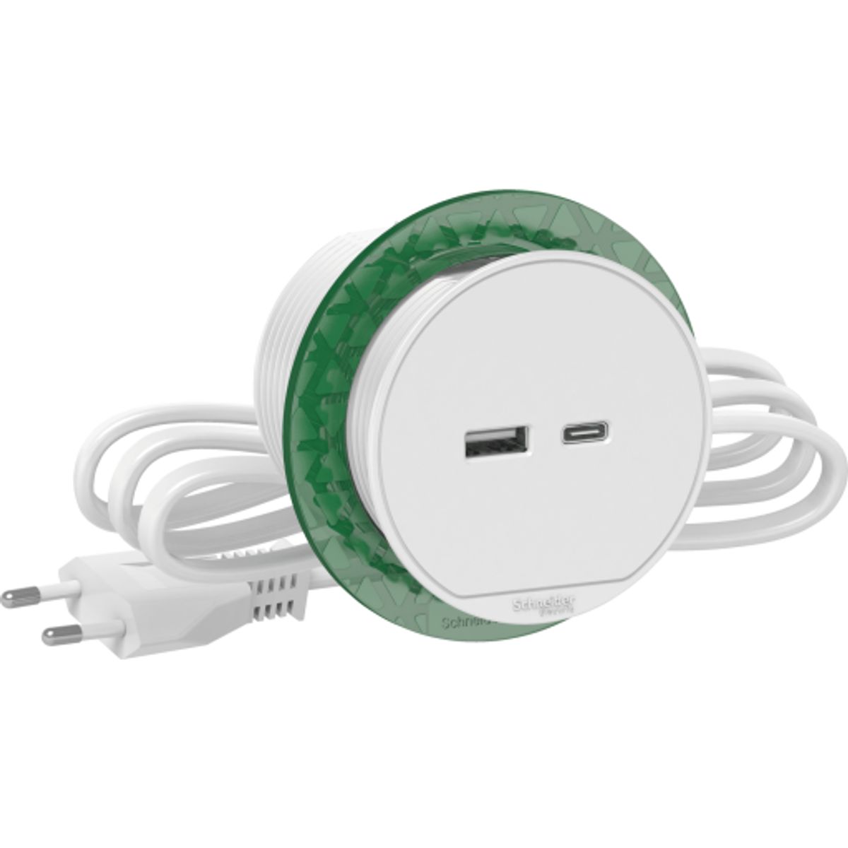 Schneider Electric Unica+ bord oplader USB-A + USB-C