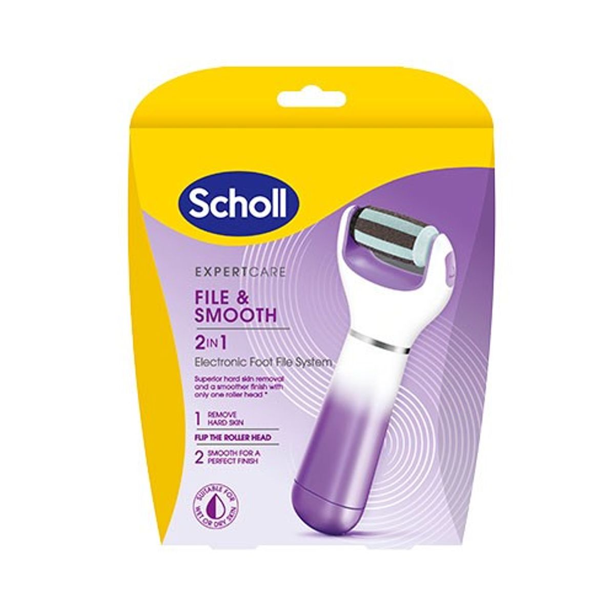 Scholl 2-in-1 Smooth Electronic Foot Care System - 1 styk