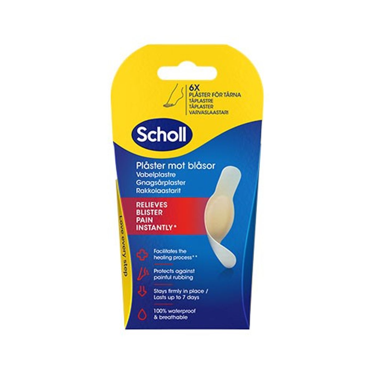 Scholl Blister Plasters Toes 6 stk - 1 pakke