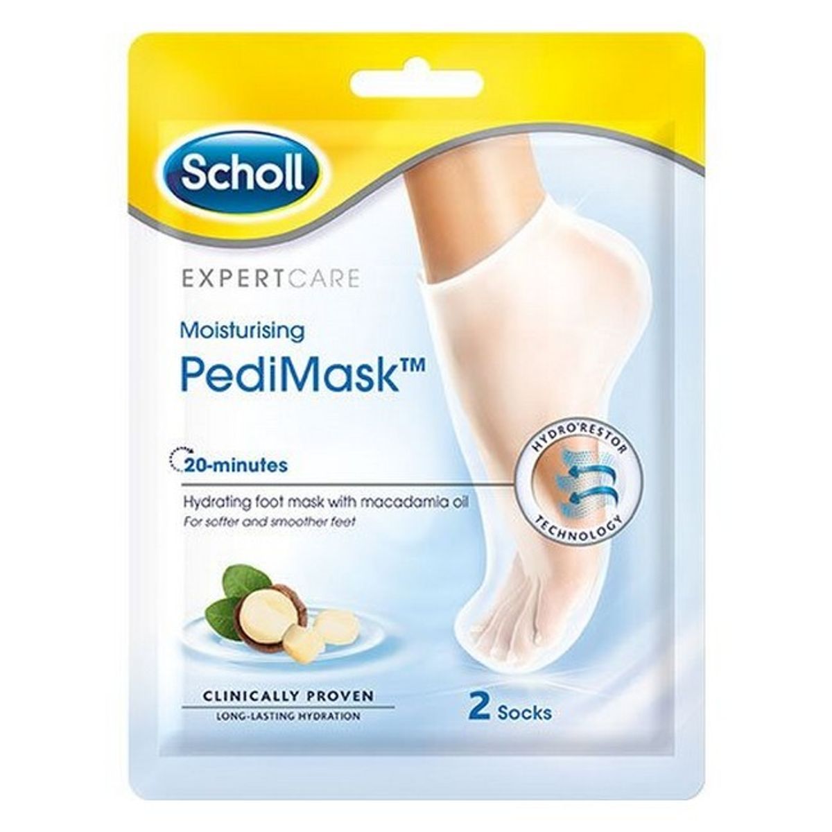 Scholl - Expert Care Moisturising PediMask Macadamia Oil - 2 Socks