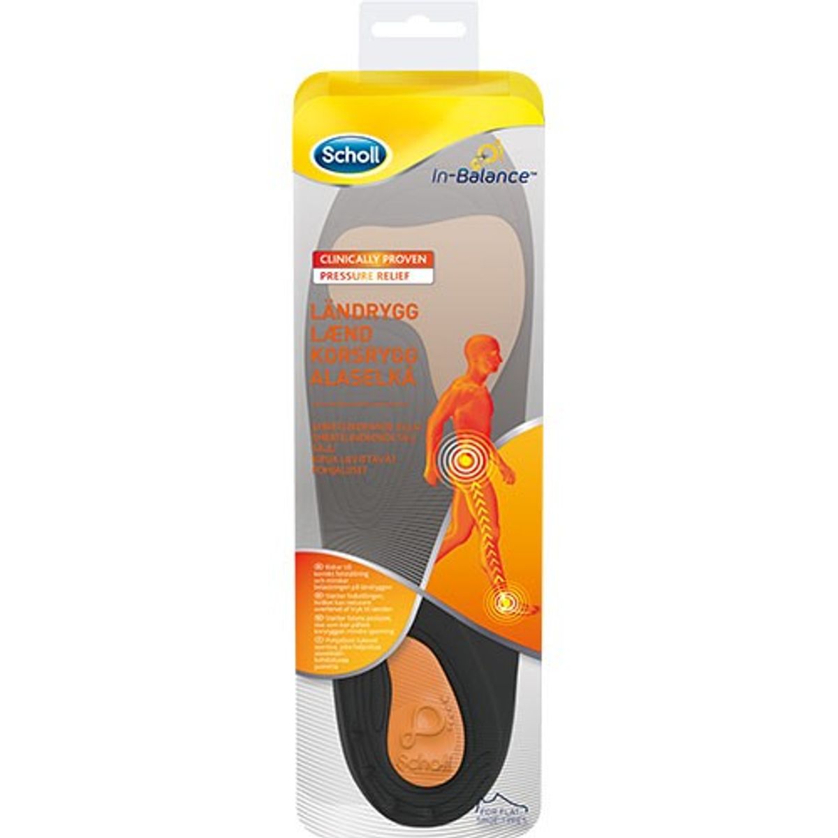 Scholl Med Insoles Low Back (S) - 1 pakke