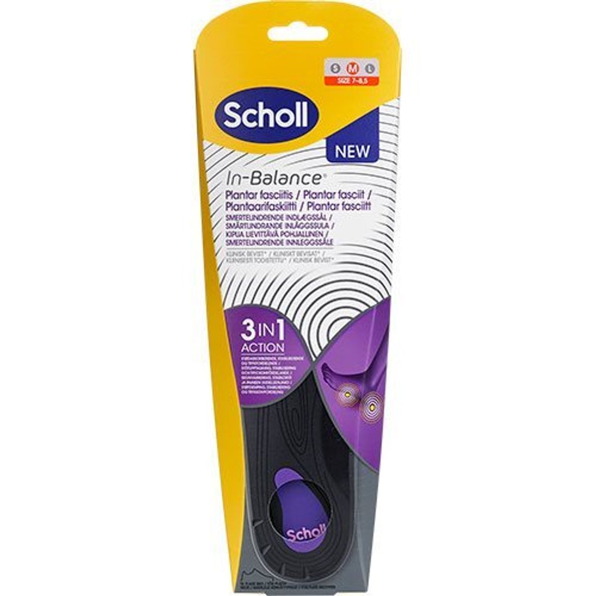 Scholl Med Insoles Plantar Fasciitis (M)