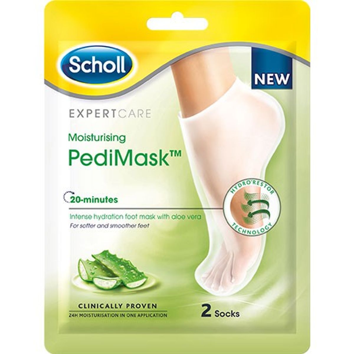 Scholl PediMask Aloe 2 socks - 1 pakke