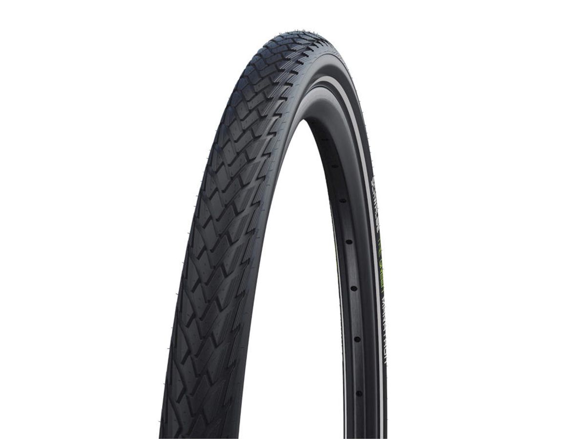 Schwalbe Green Marathon -Tråddæk - 20x1,50 (40-406) E-25 - Sort refleks