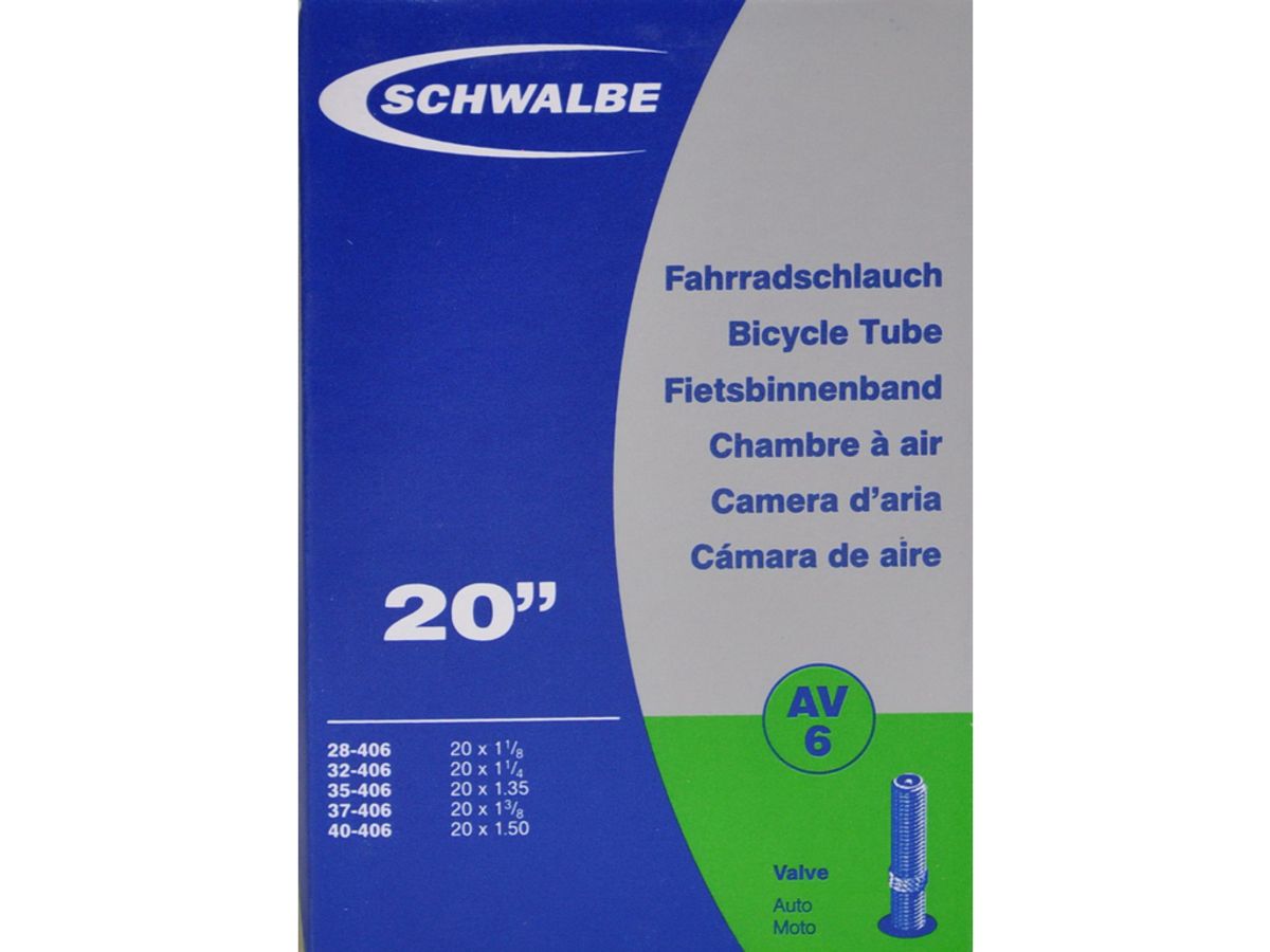 Schwalbe slange 20 x 1,35-1,50 med Auto ventil AV6