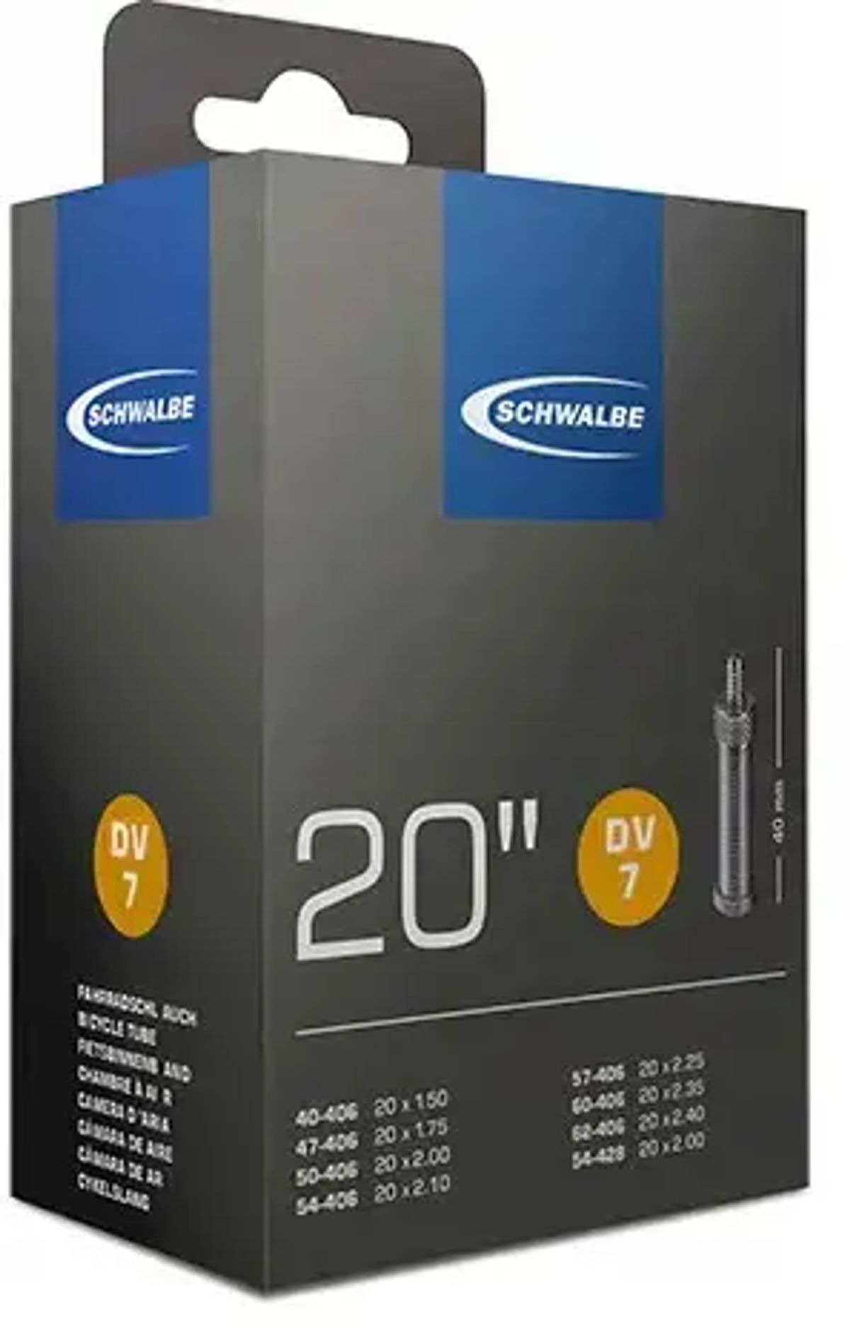 Schwalbe Slange 20x1.3-1.8 40mm Dunlop