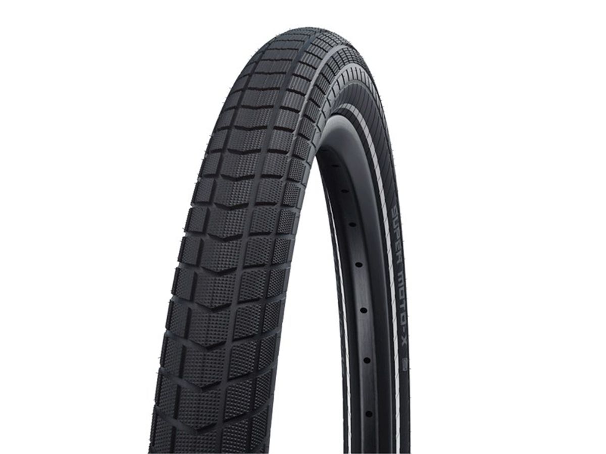 Schwalbe Super Moto-X - Tråddæk - 20x4,00 (100-406) E-50 - Sort refleks