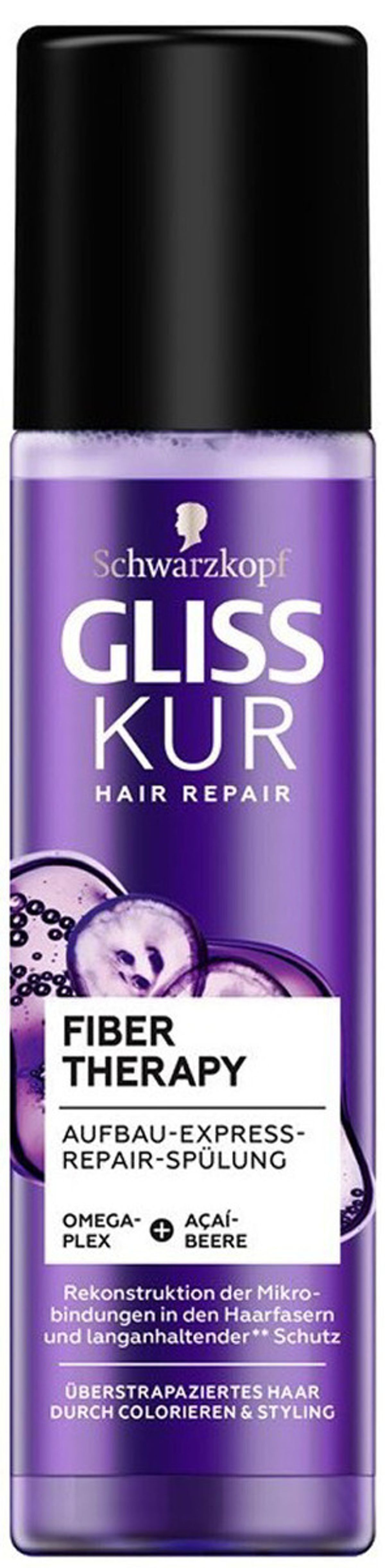 Schwarzkopf gliss kur hair repair fiber therapy aufbau express-repair spülung 200ml