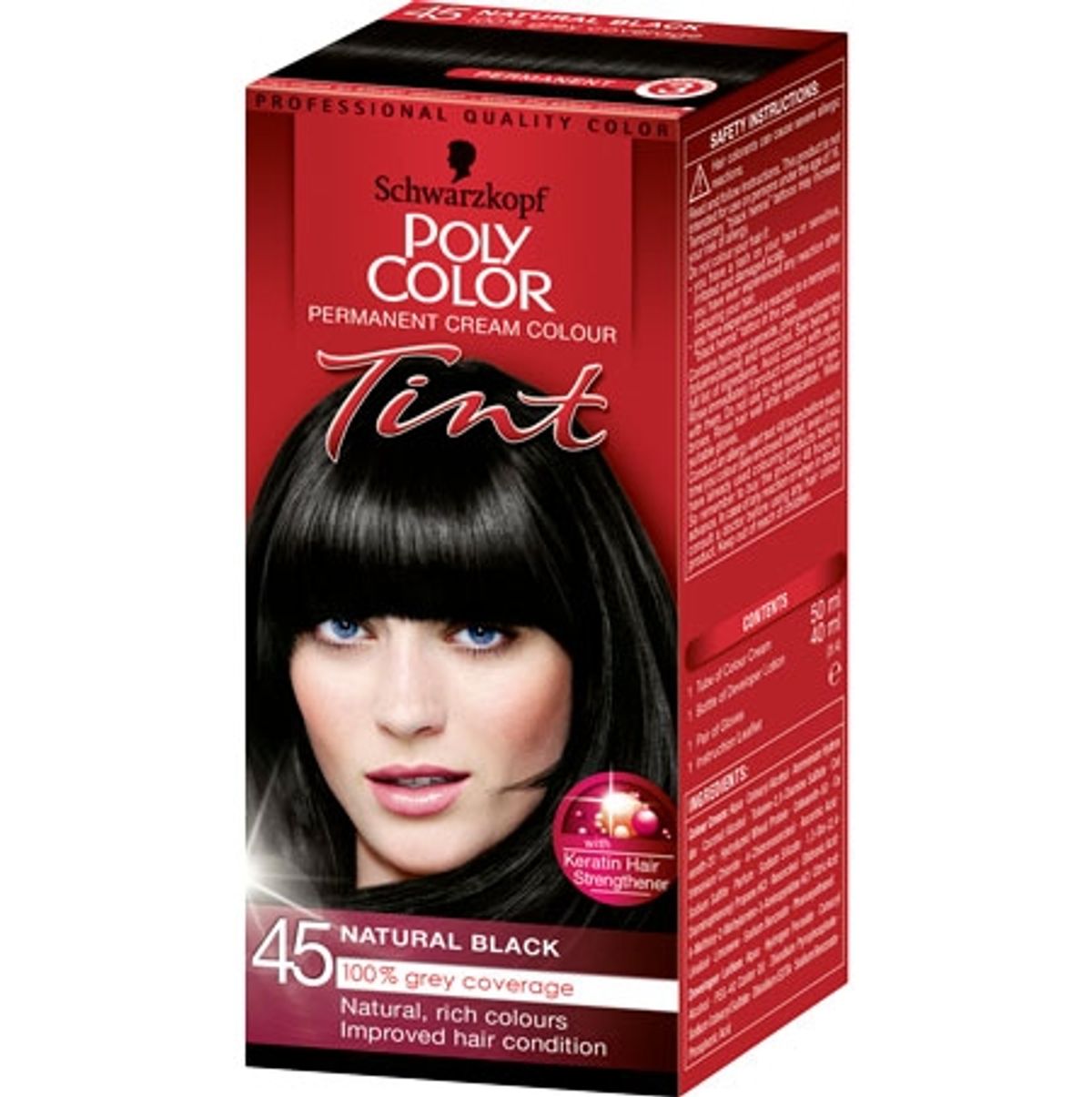 Schwarzkopf Poly Color Tint Hårfarve - 45 Natural Black