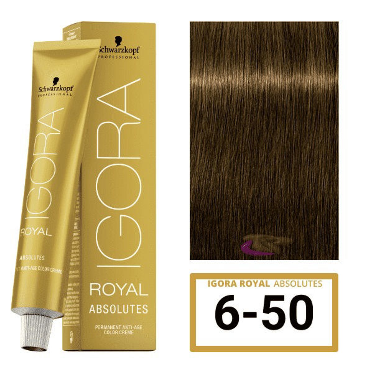 Schwarzkopf professional igora royal absolutes permanent anti-age color creme 6-50 dunkelblond 60ml