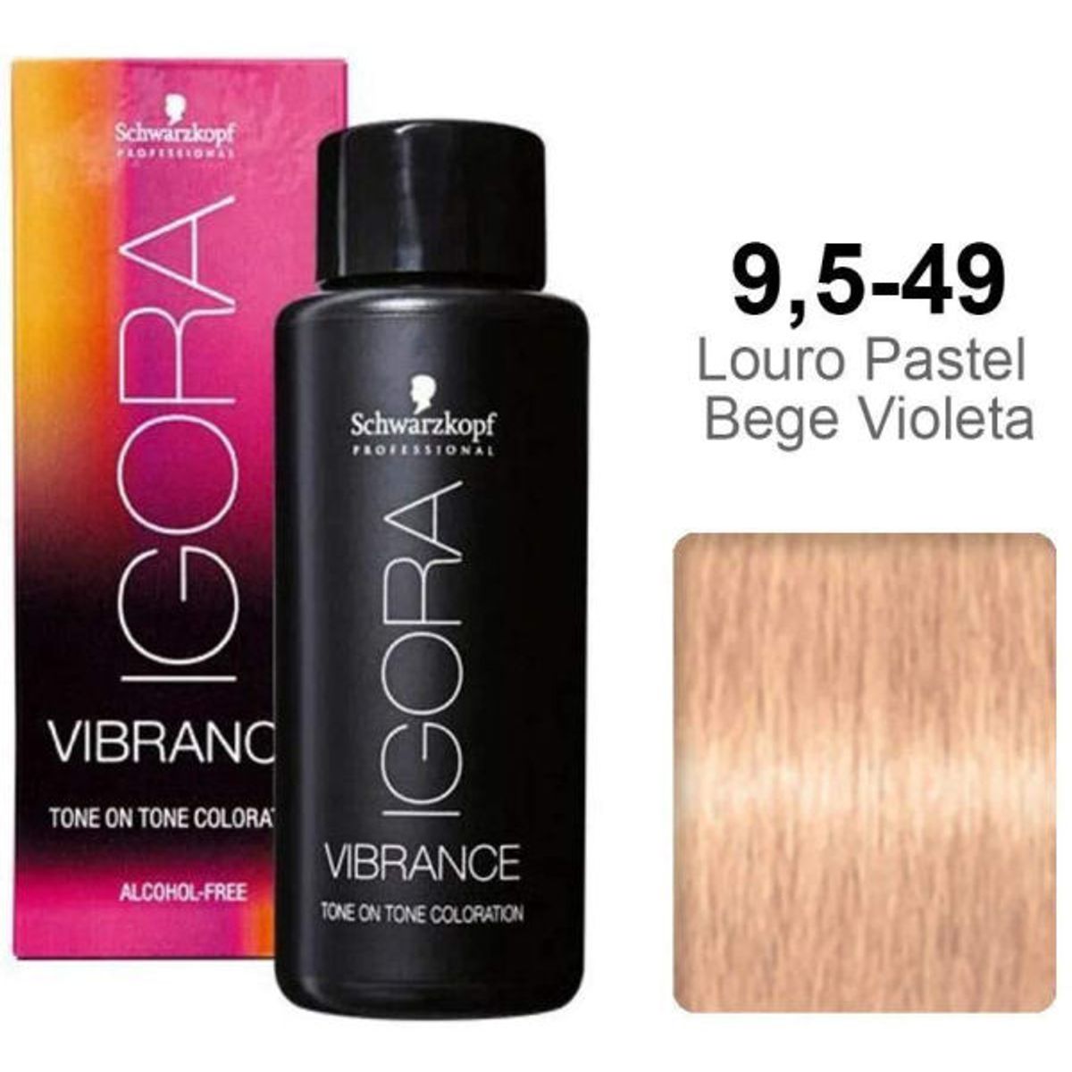 Schwarzkopf professional igora vibrance tone on tone coloration 9,5-49 beige violeta 60ml