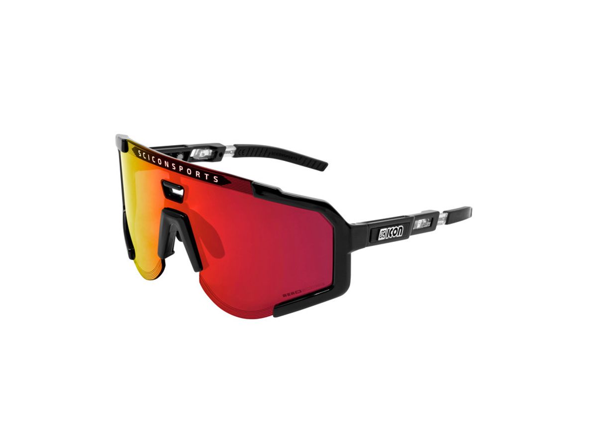 Scicon Aeroscope - Cykelbrille - Multimirror Red / Black Gloss