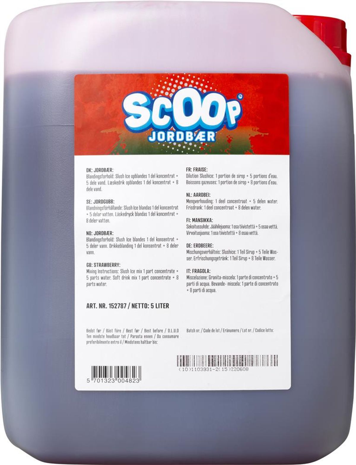 Scoop Slushice Jordbær, 5l