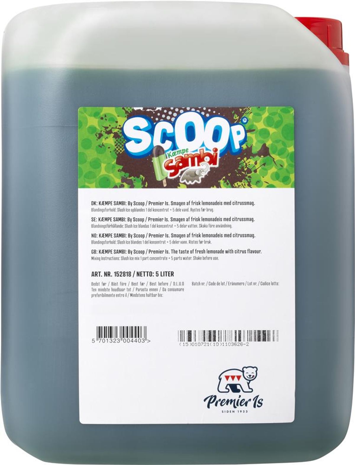 Scoop Slushice Kæmpe Sambi, 5l