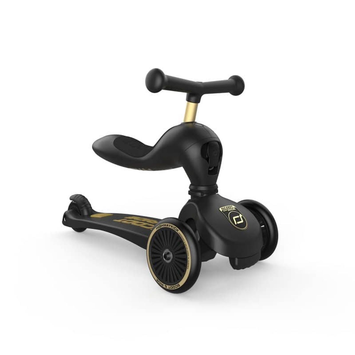 Scoot and Ride Highway Kick 1, Olive Black/Gold