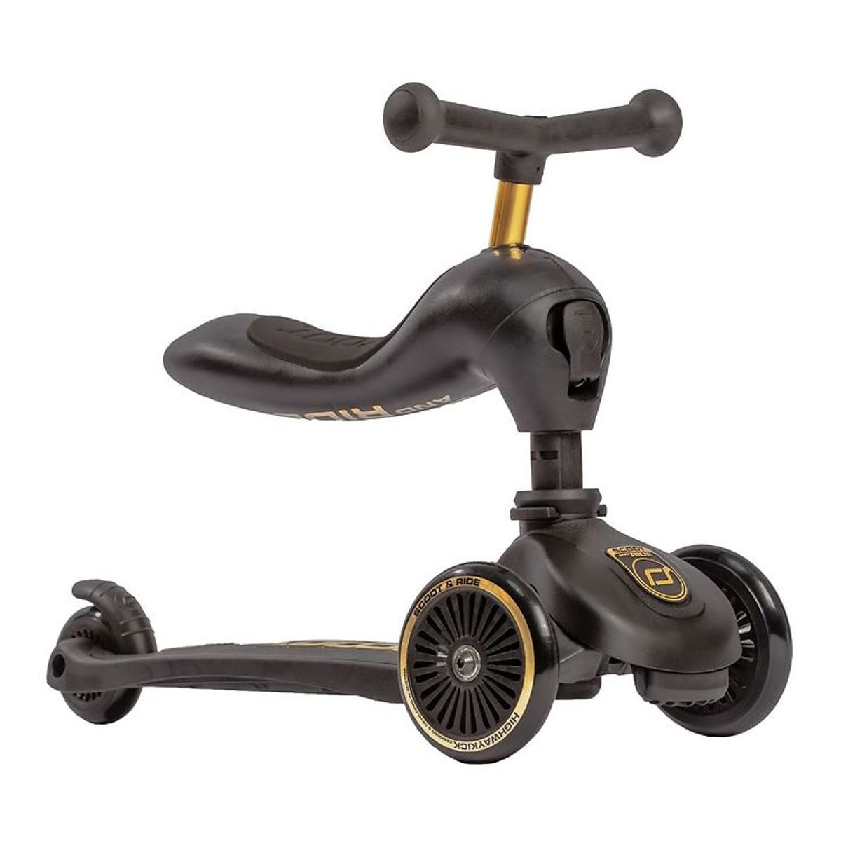 Scoot and Ride Highway Kick 1 - Sort/Guld