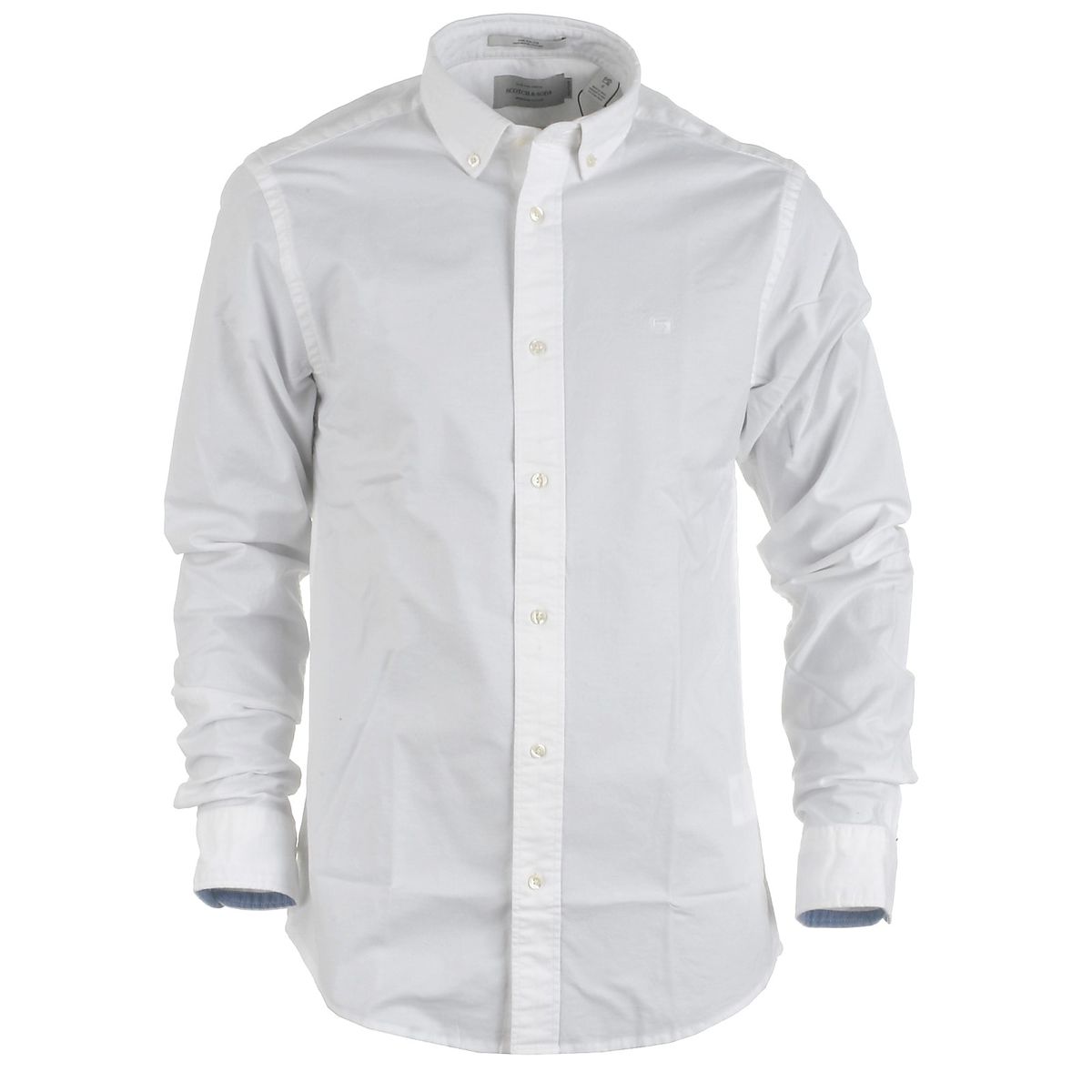 Scotch & Soda skjorte l/s, Oxford, white - 188 - L+ - 40