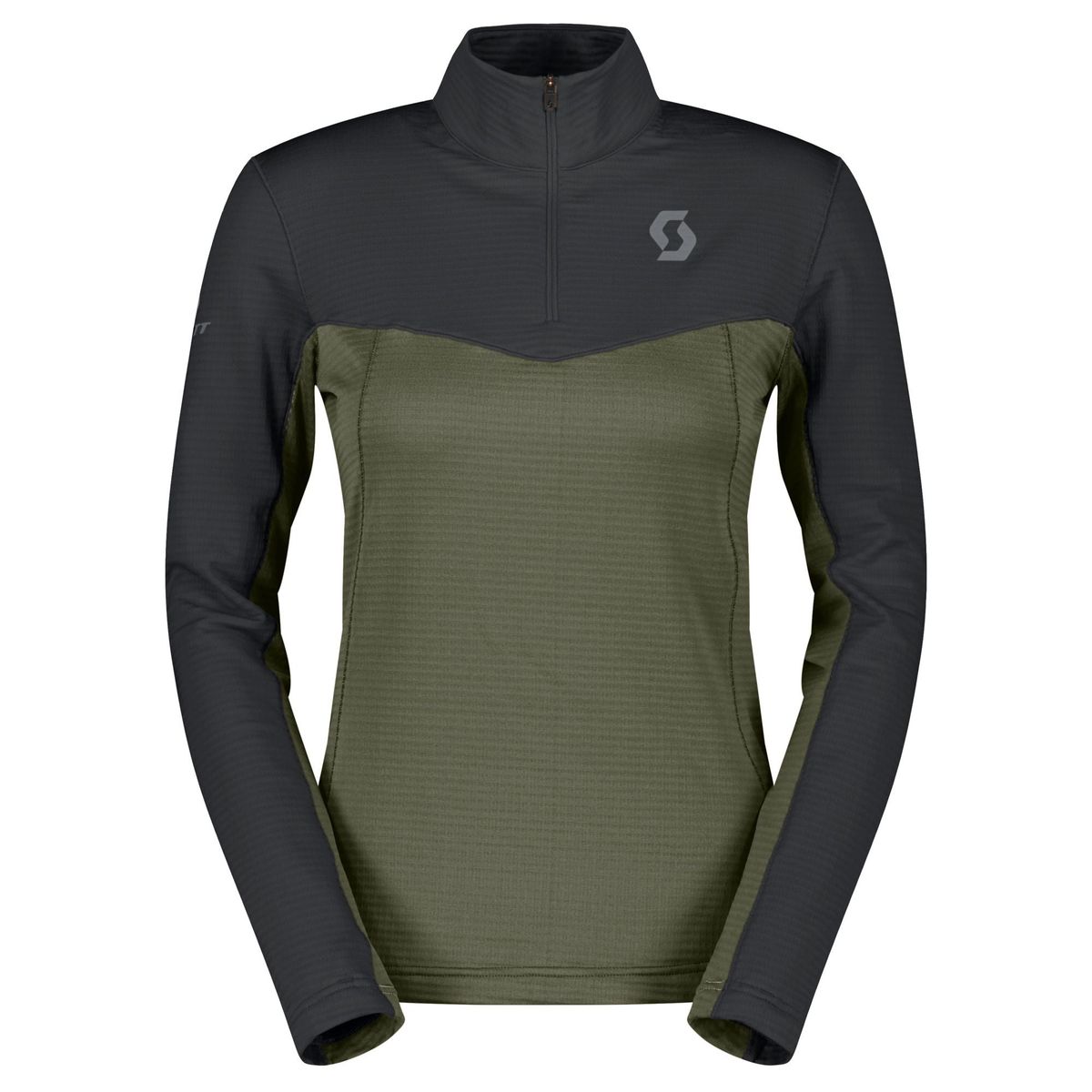 Scott Defined Light Dame Pullover, Black/Douglas Green / 2XL