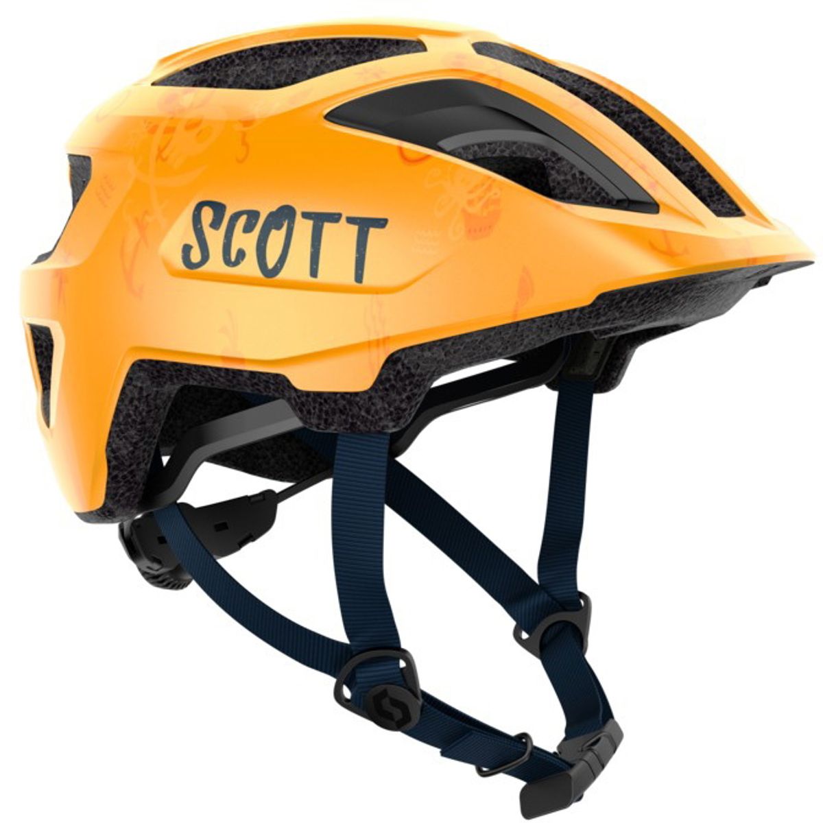 Scott Spunto Kid m. LED lys Hjelm - Orange