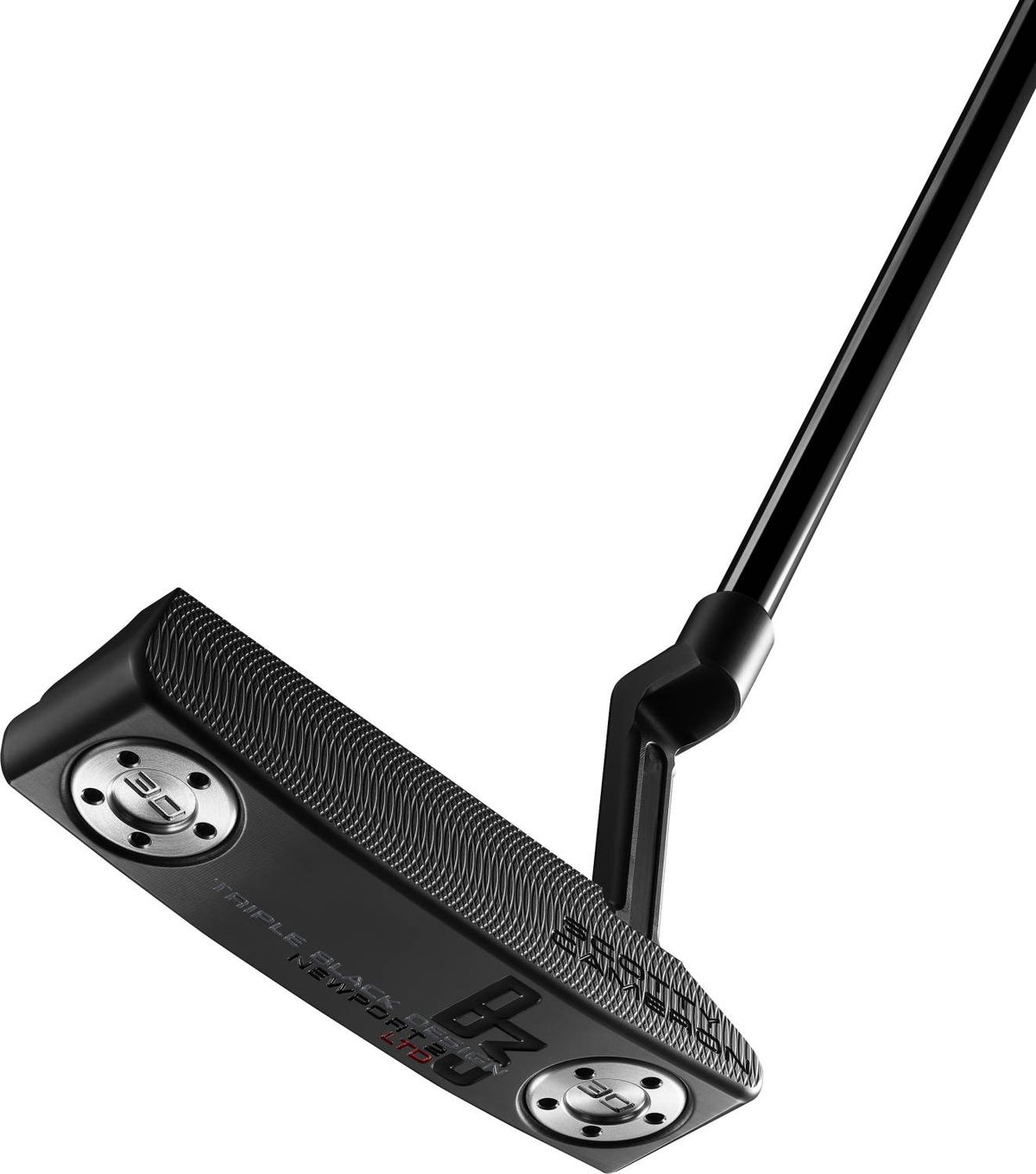 Scotty Cameron B3 Triple Black Design LTD Newport 2 (2024) Plumber Neck Putter - Sort - Højre - Str. 33" - Scotty Cameron Pistolini Plus Standard Sort/Hvid