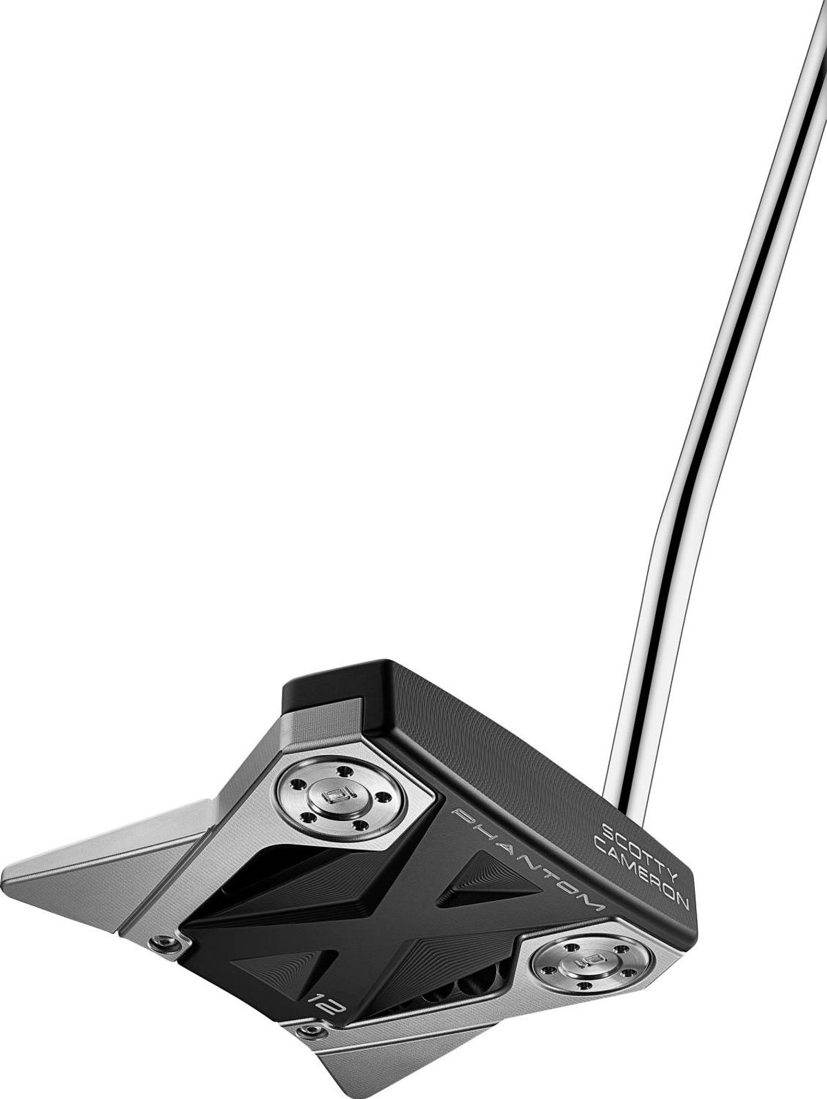 Scotty Cameron Phantom X 12 (2022) Single Bend Neck Putter - Sort/Chrome - Højre - Str. 35" - Scotty Cameron Pistolero Plus (2023) Standard Sort/Hvid/Gul