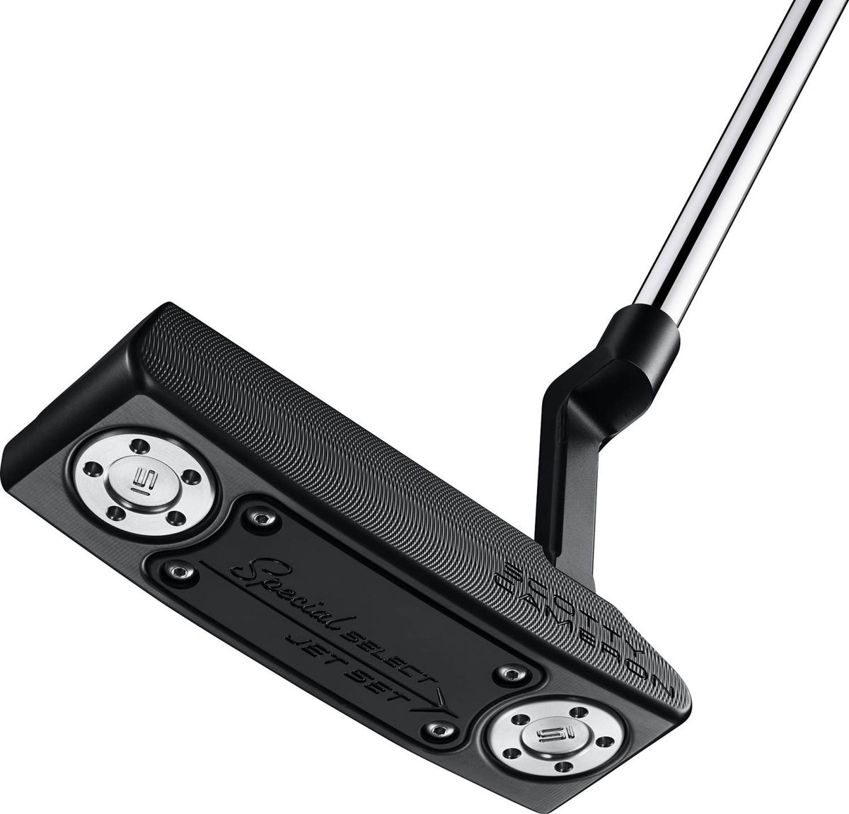 Scotty Cameron Special Select Jet Set Newport 2 Plus (2022) Plumber Neck Herre Putter - Black - Højre - Str. 35" - Scotty Cameron Pistolini Plus Standard Sort/Grå