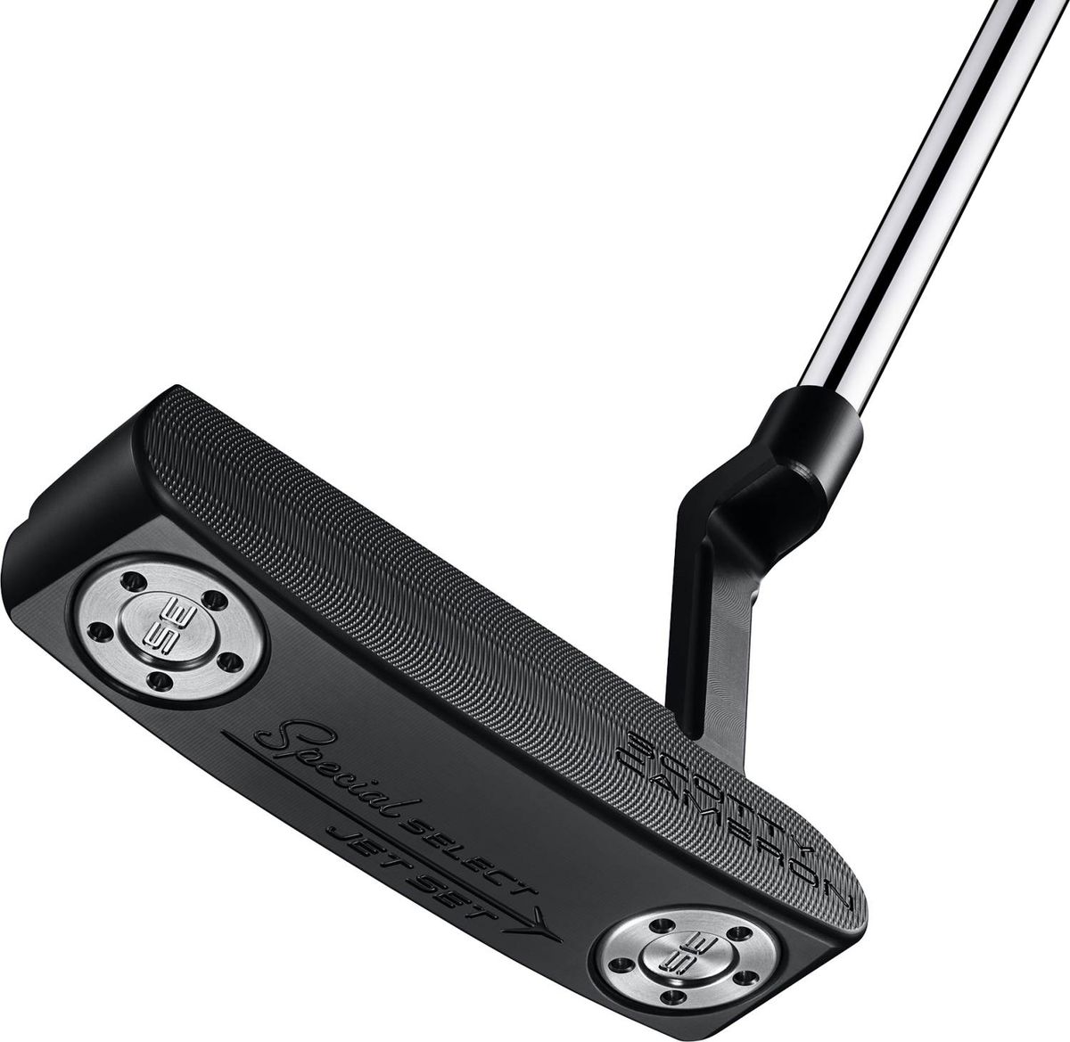 Scotty Cameron Special Select Jet Set Newport (2022) Plumber Neck Herre Putter - Black - Højre - Str. 35" - Scotty Cameron Pistolini Plus Standard Sort/Grå