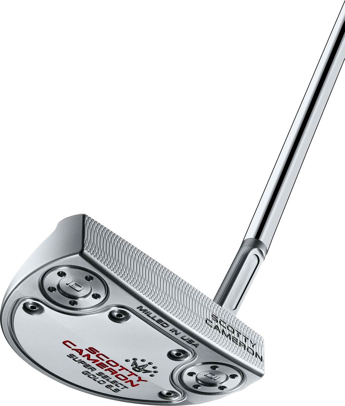 Scotty Cameron Super Select Golo 6.5 (2023) Slant Neck Putter - Chrome - Højre - Str. 33" - Scotty Cameron Pistolini Plus Standard Sort/Hvid/Rød