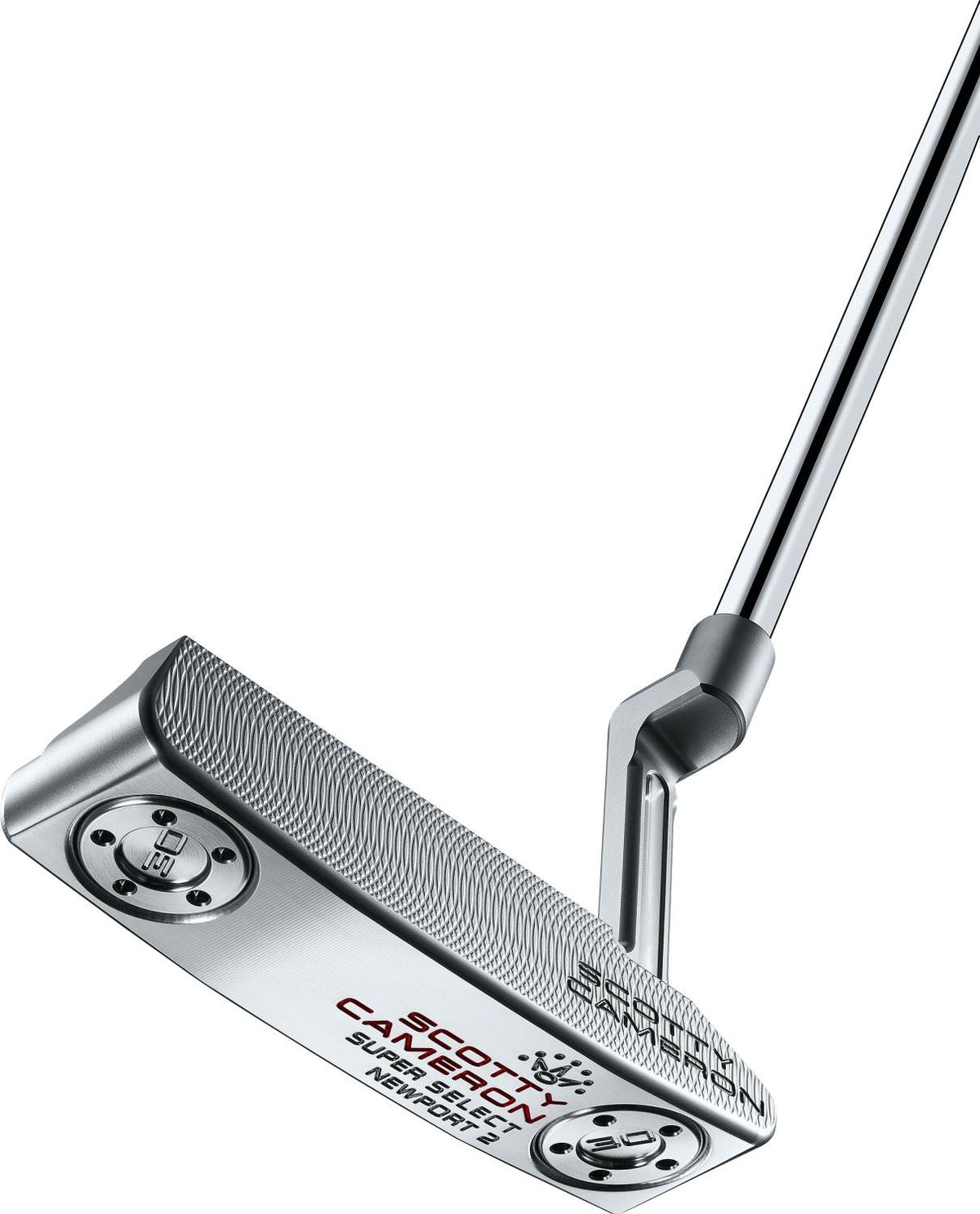 Scotty Cameron Super Select Newport 2 Plumber Neck Putter - Chrome - Højre - Str. 33" - Scotty Cameron Pistolini Plus (2023) Standard Sort/Hvid/Rød