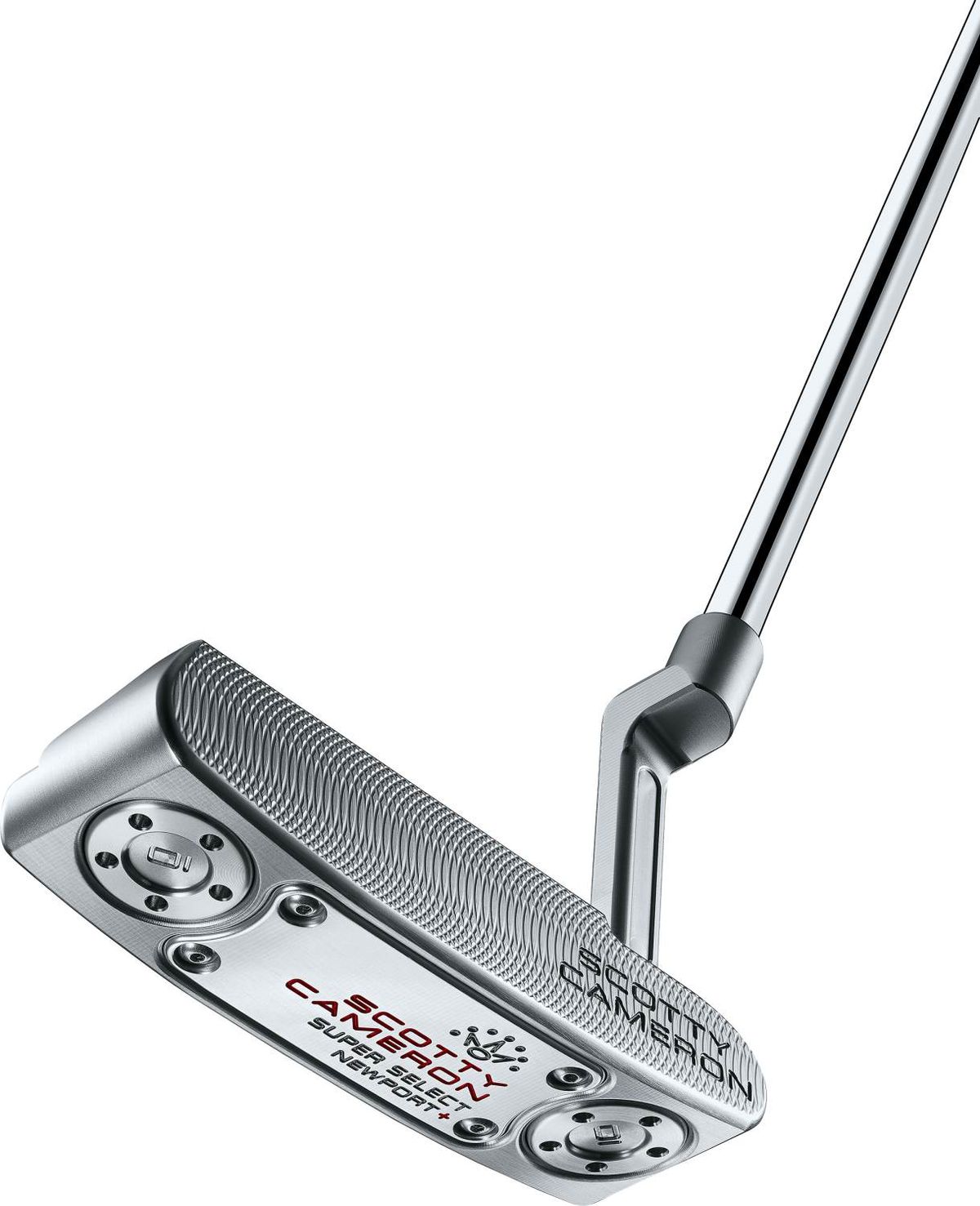 Scotty Cameron Super Select Newport Plus Plumber Neck Putter - Chrome - Højre - Str. 33" - Scotty Cameron Pistolini Plus (2023) Standard Sort/Hvid/Rød