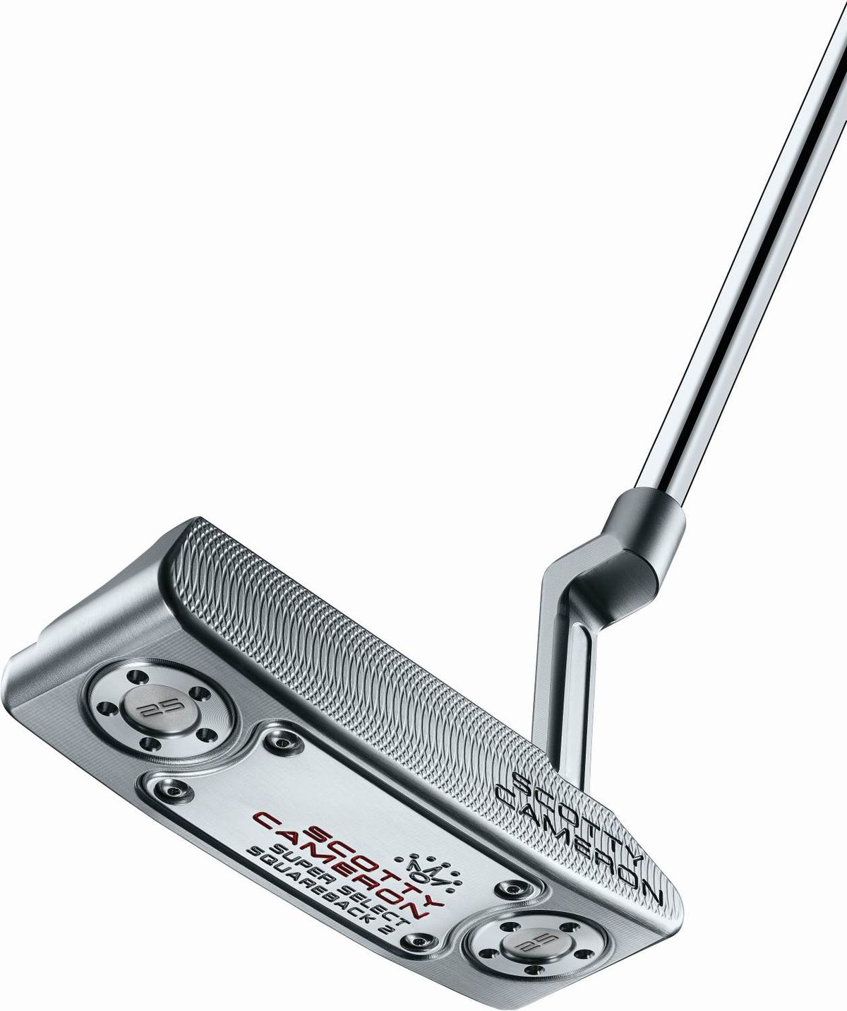 Scotty Cameron Super Select Squareback 2 Long Design Plumber Neck Putter - Chrome - Højre - Str. 38" - Scotty Cameron Full Contact Long Design (2024) Standard Sort