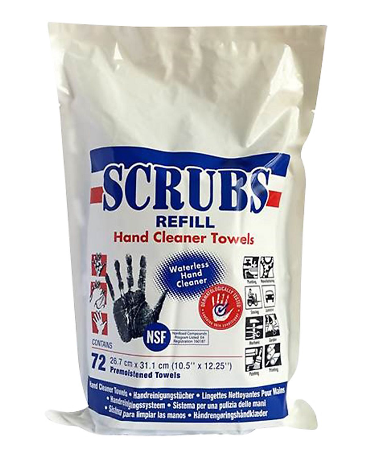 Scrubs vådservietter refill Citrus duft, 72stk (passer til spand BD varenr. 512162800)