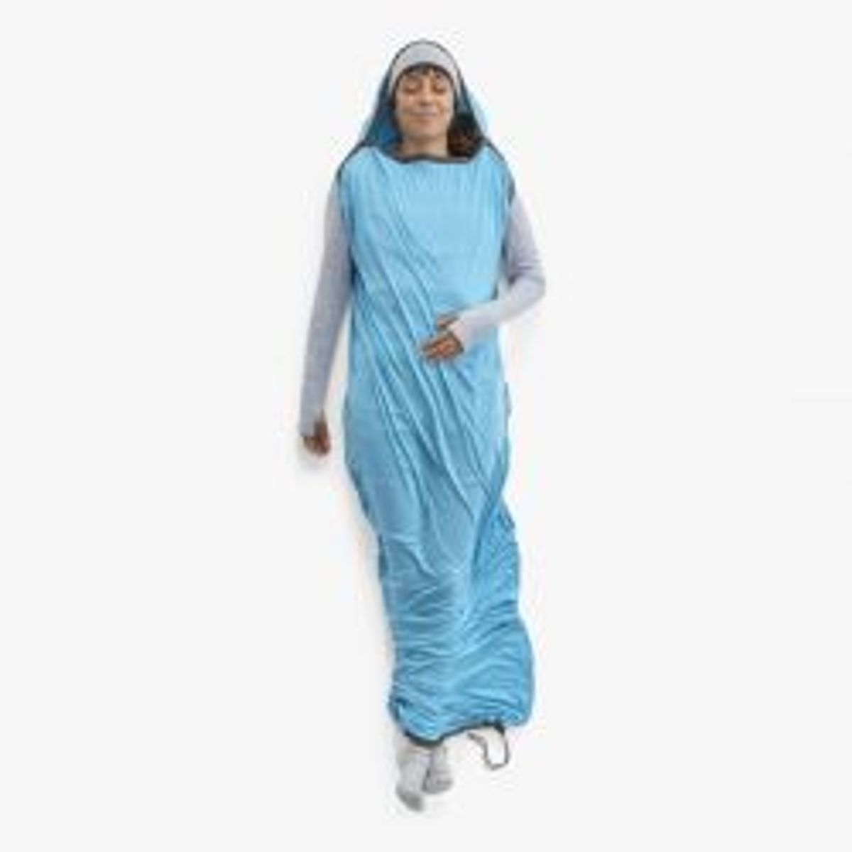 Sea To Summit Breeze Sleeping Bag Liner - Mummy W/ Drawcord - S Blue Atoll - Lagenpose