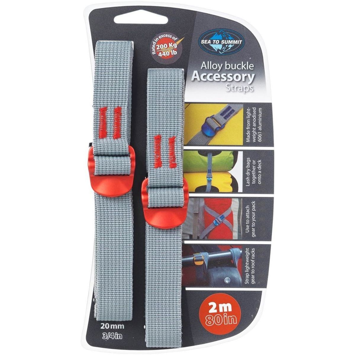 Sea to Summit Straps Bagageremme Rød 2,0 M