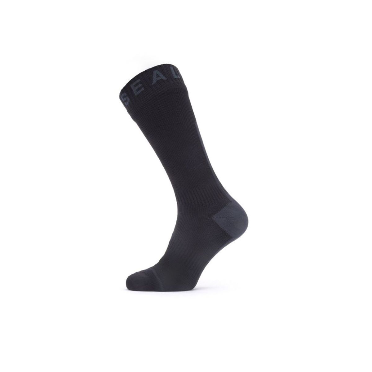 Sealskinz Waterproof all weather mid sock with hydrostop Black-Grey - 35-38 = Small