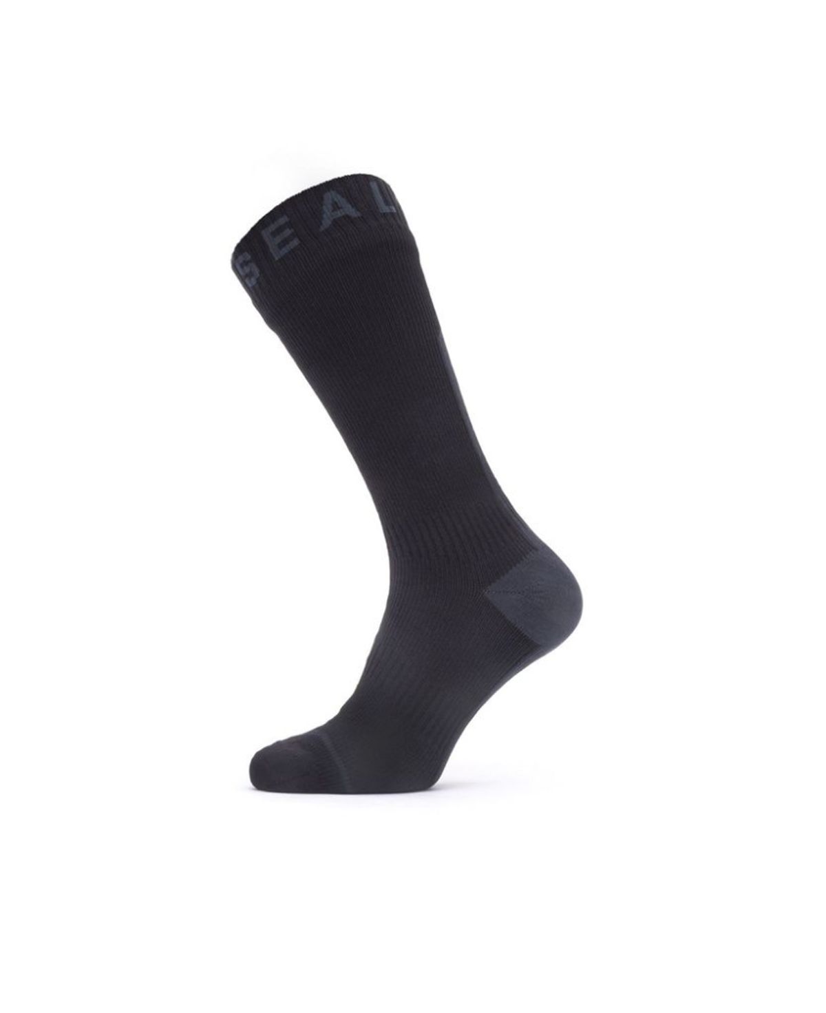 Sealskinz Waterproof all weather mid sock with hydrostop Black-Grey - 39-42 = Medium