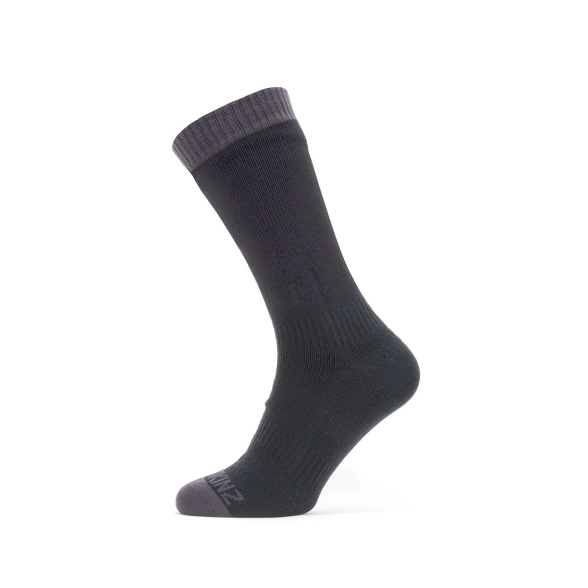 Sealskinz Waterproof warm weather mid length sock Black-Grey - 47-49 = X-Large