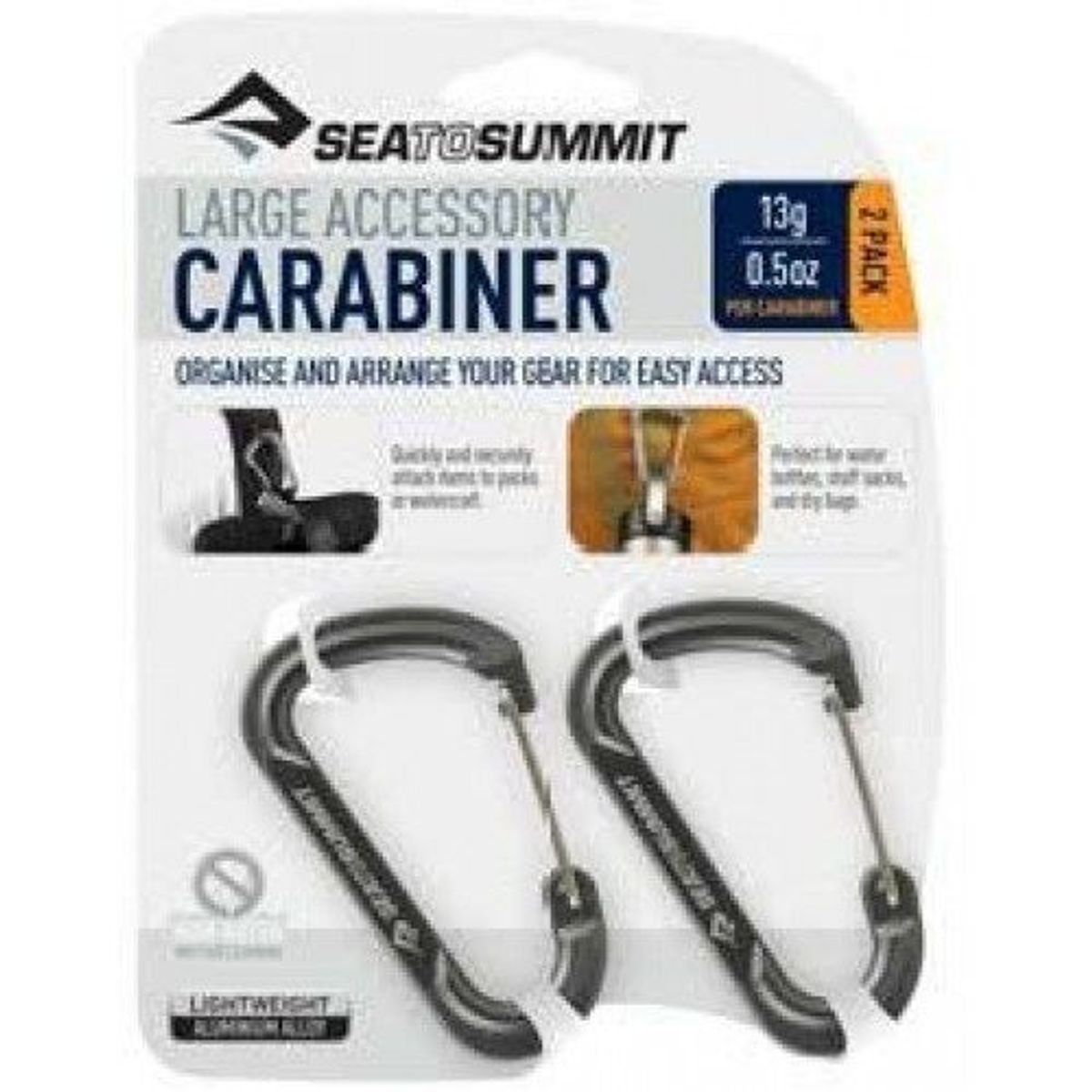 Seatosummit Accessory Carabiner Large Titanium Grey 2pak