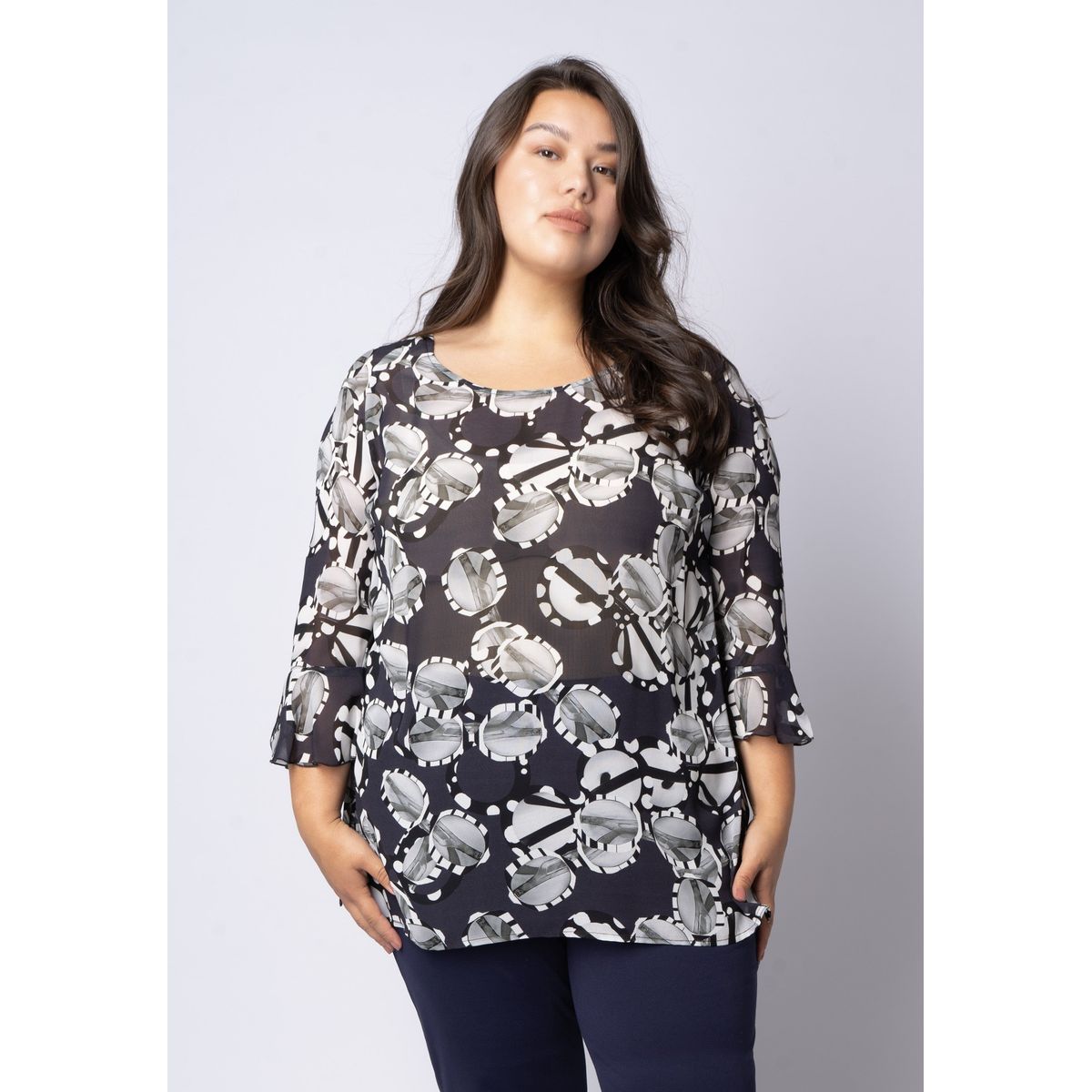 Seblouse - H - Navy - Bluse - 44