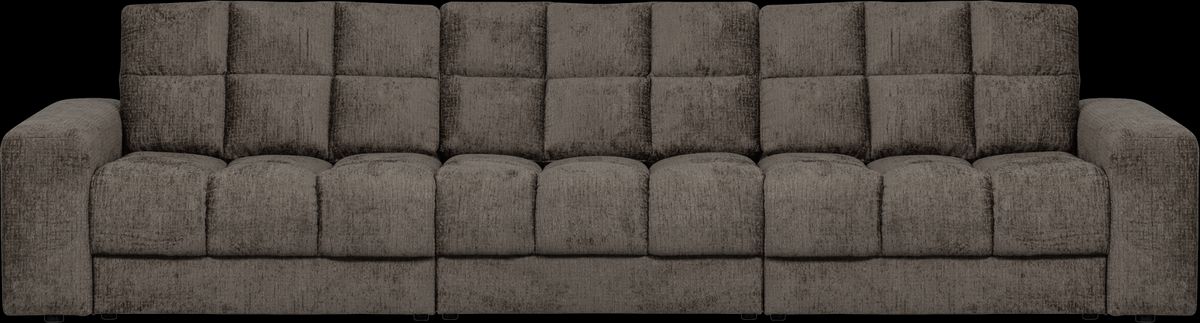 Second Date, 3-personers sofa, grå, H78x99x316 cm, velour