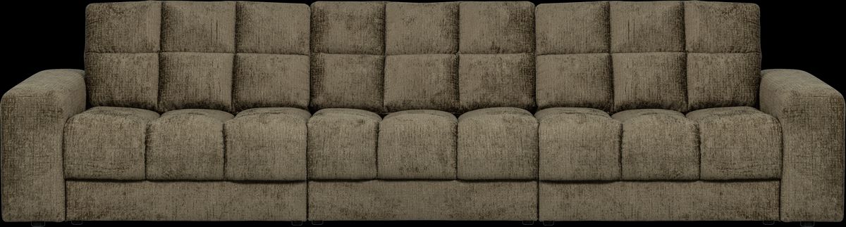 Second Date, 3-personers sofa, grøn, H78x99x316 cm, velour